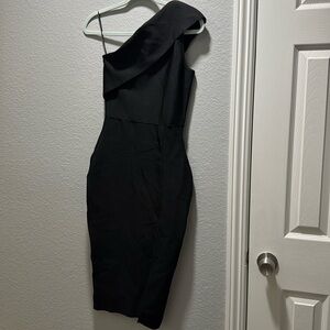 Black one shoulder dress